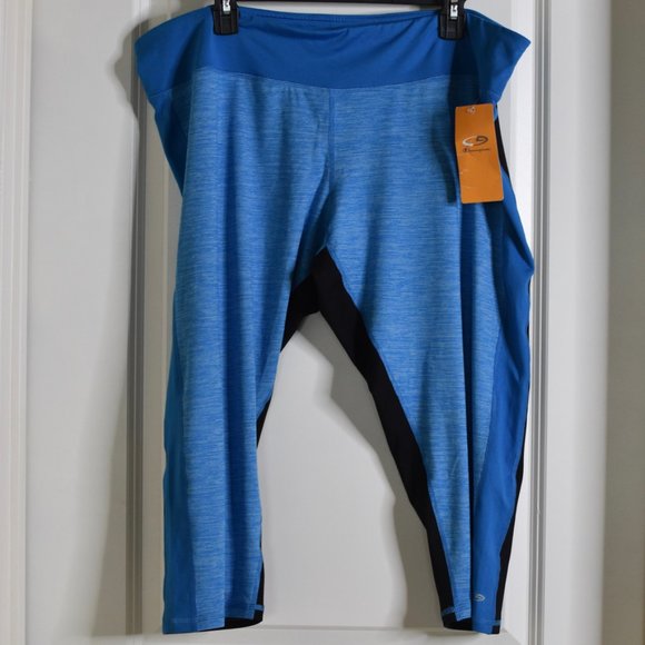Champion Pants - Champion DuoDry Blue and Black Cropped Leggings